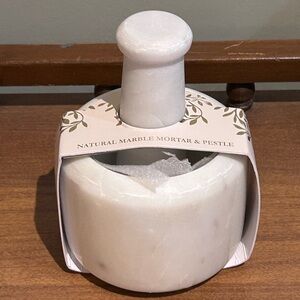 Handcrafted In India Solid White Marble Mortar & Pestle.